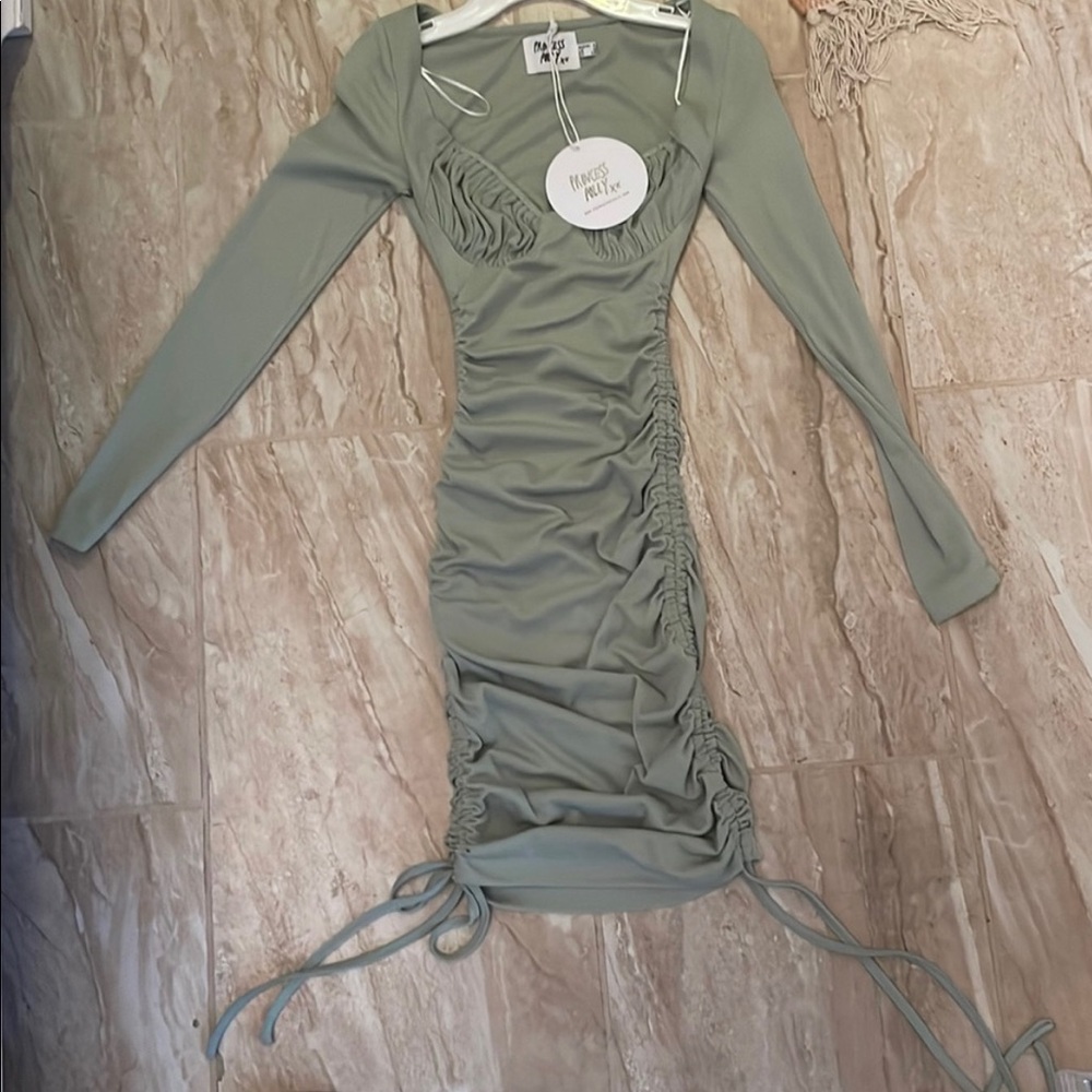 Neive green princess Polly mini dress